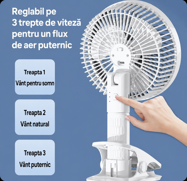 Ventilator Portabil Clip pentru Birou