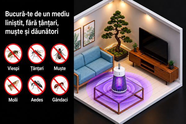 Lampă portabilă anti-țânțari luminoasă