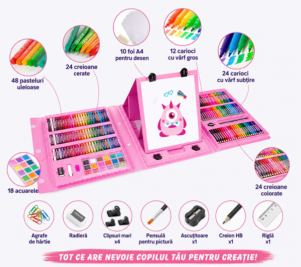Set pentru Pictura si Desen, 208 pies