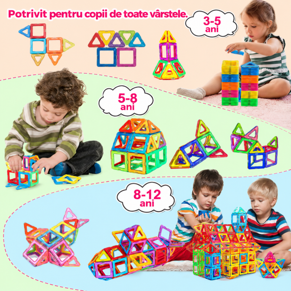 Blocuri Magnetice 3D Creativitate Rapidă
